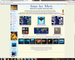 Page d'accueil de 'Sous les Mers'